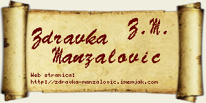 Zdravka Manzalović vizit kartica